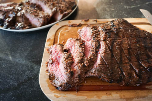 Grilled flank steak with soy-honey marinade | High Country Olive Oil
