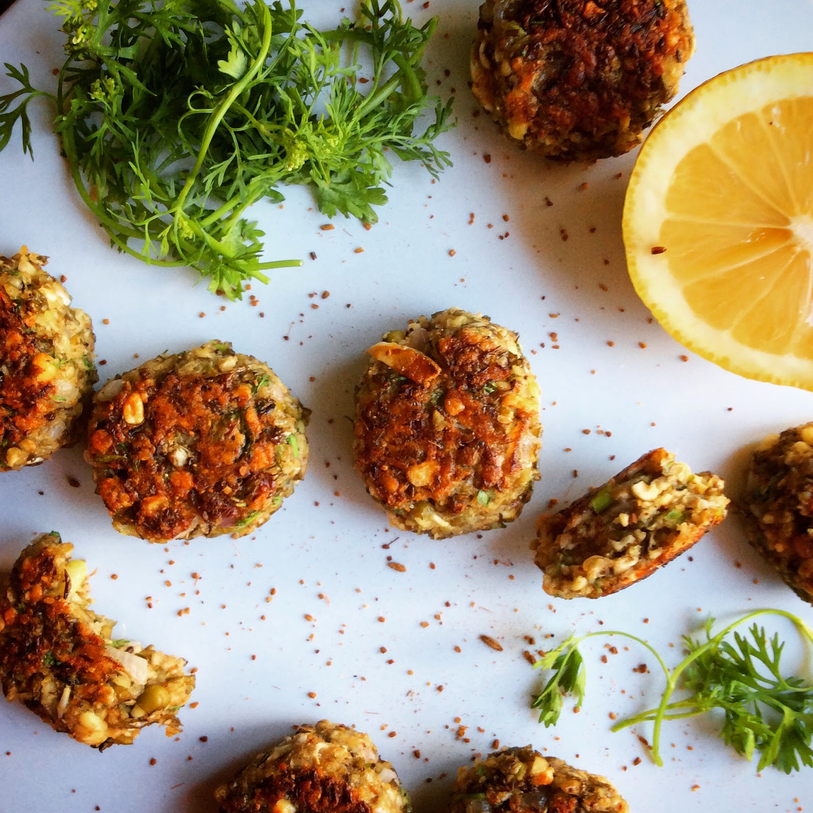 Sprouted Moong (Green Gram) Falafels | High Country Olive Oil